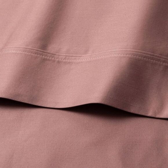 Threshold Signature - Full 6pc 800 Thread Count Solid Sheet Set Mauve -  Mauve - Picture 3 of 4